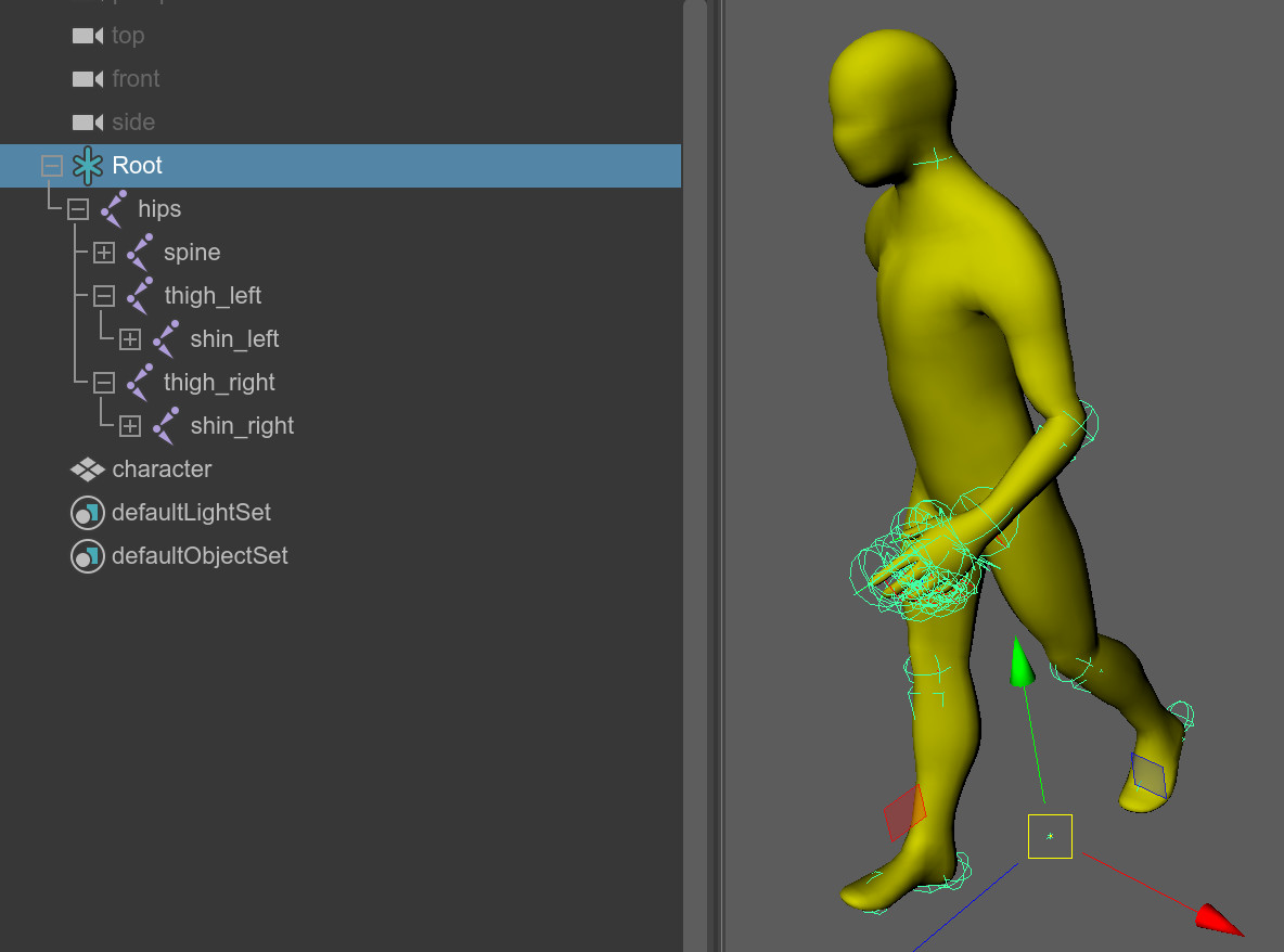 在Verge3D for Maya中为骨骼动画插入关键帧