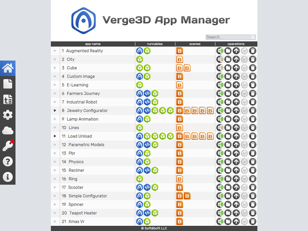App Manager main screen