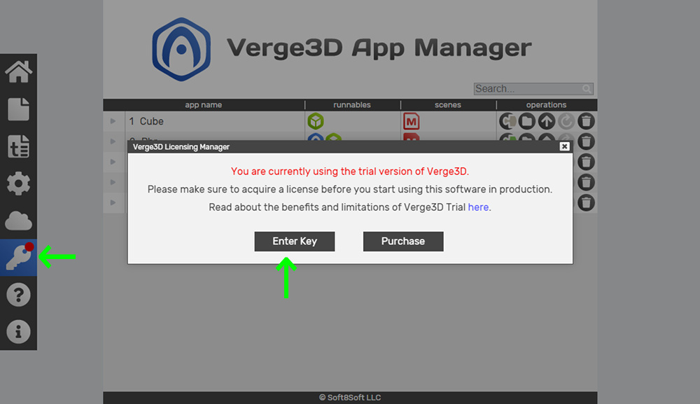 Activating Verge3D for Maya license