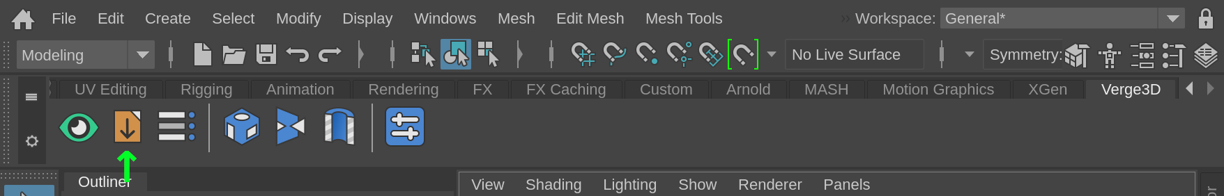 App manager shelf button in Maya