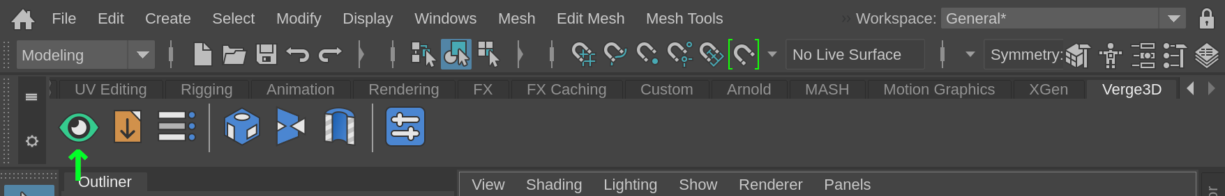 Sneak Peek shelf button in Maya