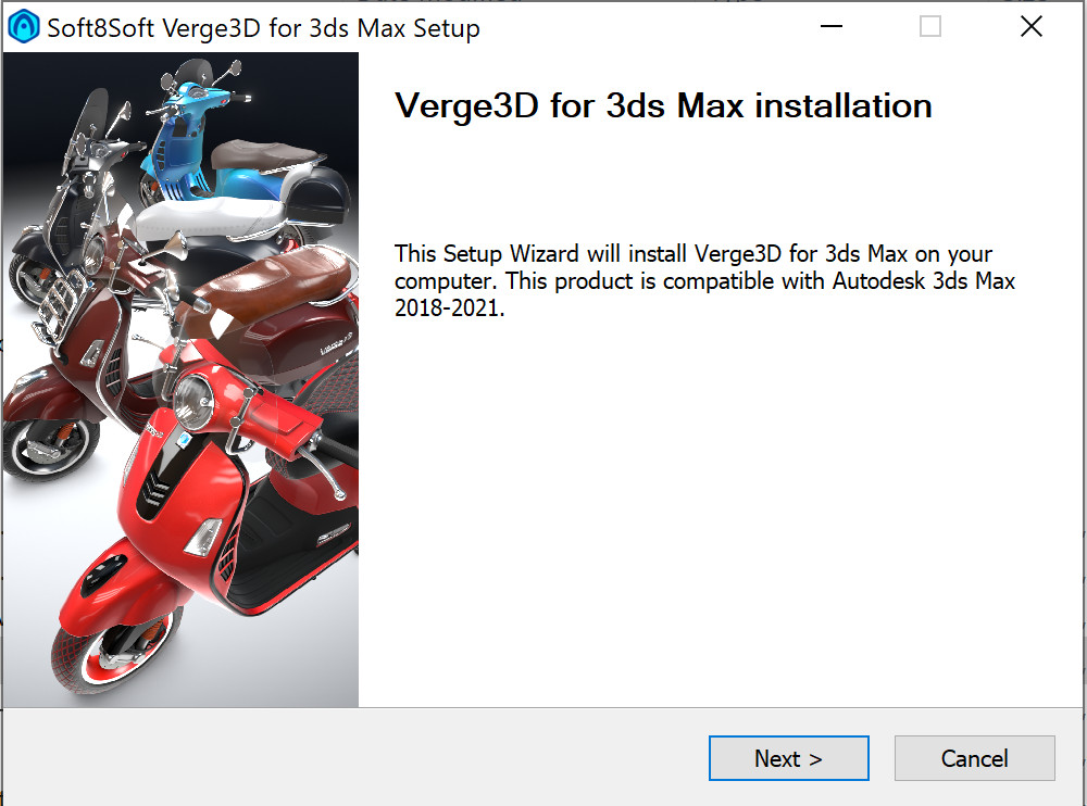 运行Verge3D for 3ds Max安装程序