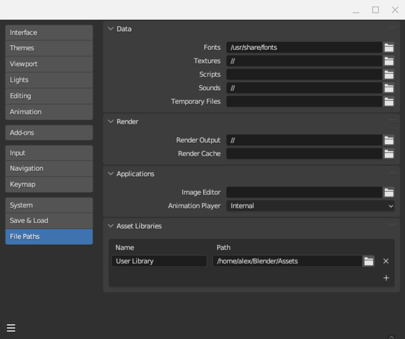 Modifying settings in Blender for ChromeOS