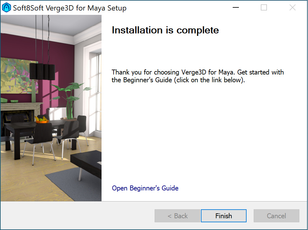 Verge3D installation complete