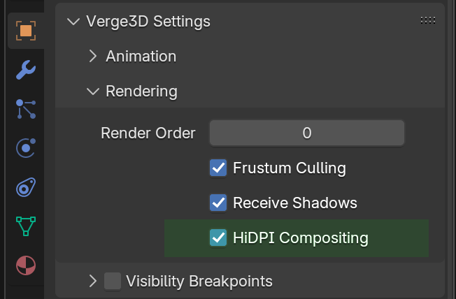 Verge3D HiDPI compositing properties