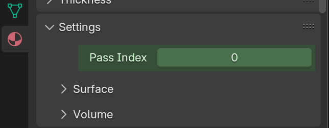 Blender material settings panel