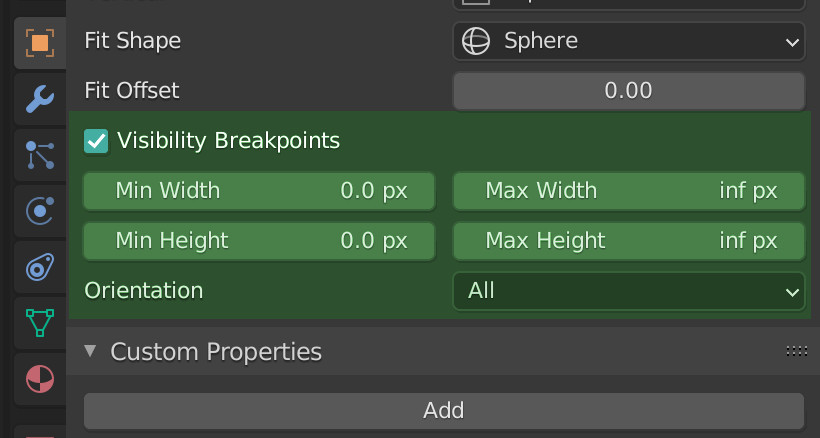 Verge3D visibility breakpoints