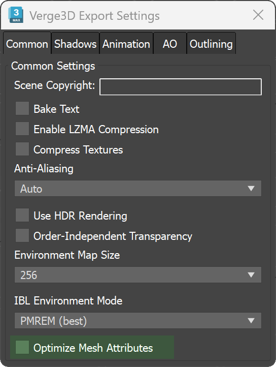 Disabling geometry optimization in 3ds Max