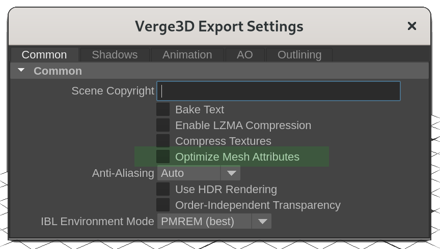 Disabling geometry optimization in Maya