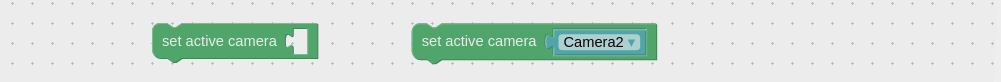 Set active camera visual programming block