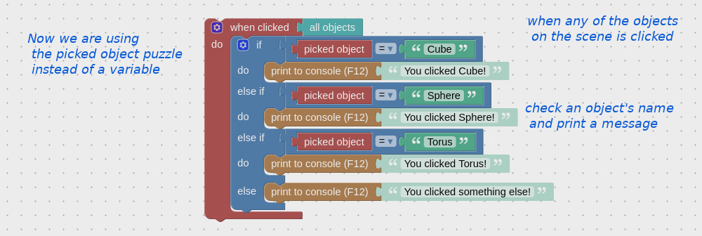 Complex logic with visual programming