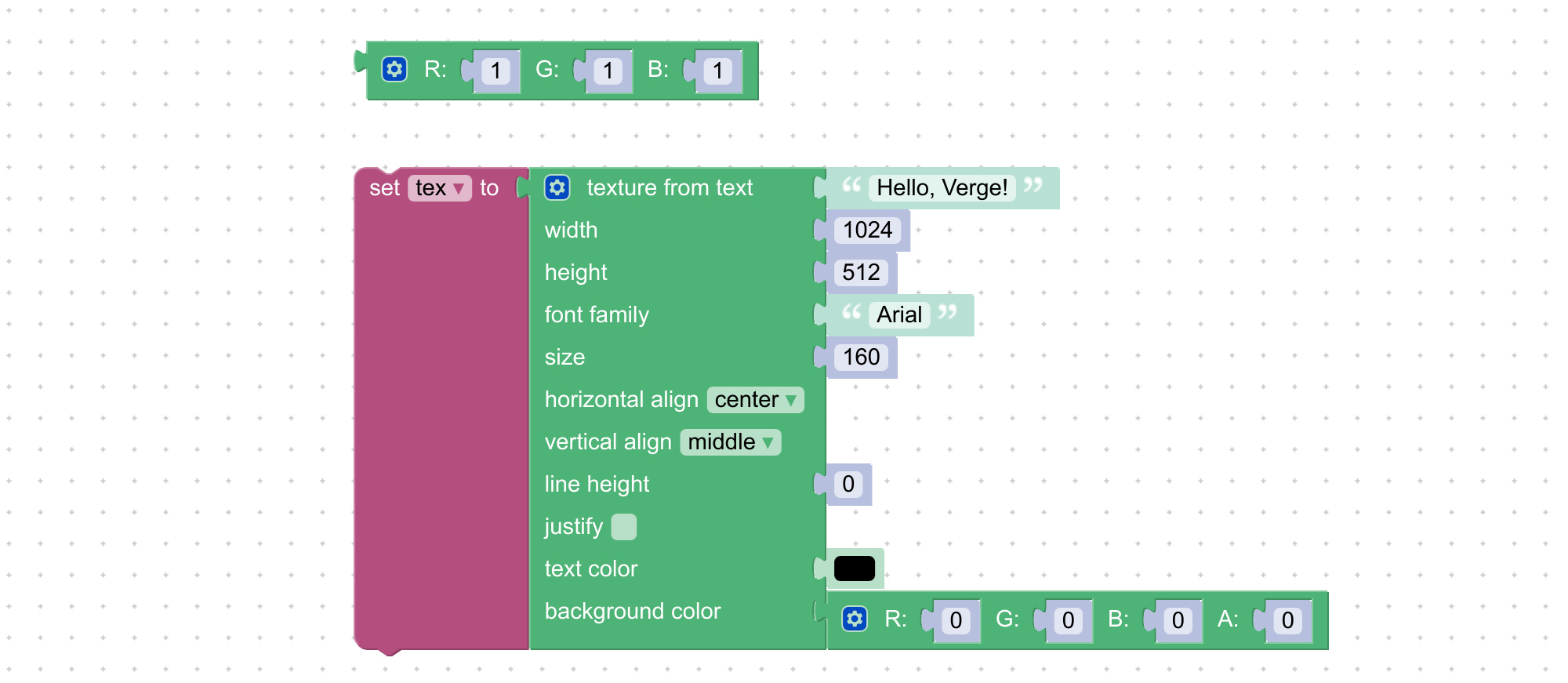 Compose color visual programming block