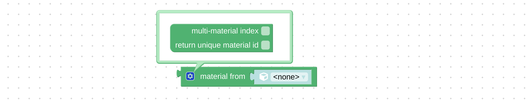 Advanced material from puzzle params