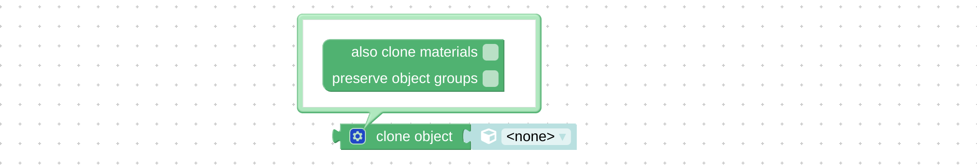 Advanced clone object params