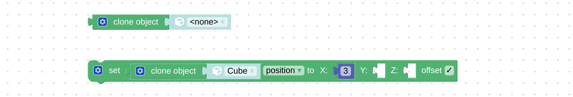 Clone 3D object with visual programming