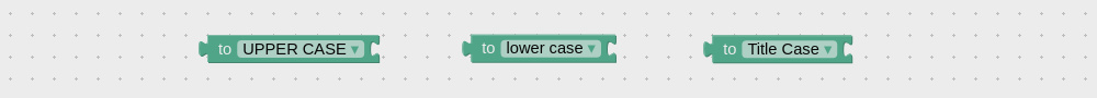 Visual logic block to adjust text case