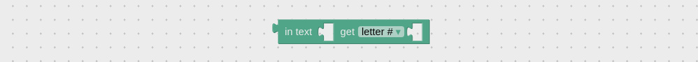 Get letter visual programming block
