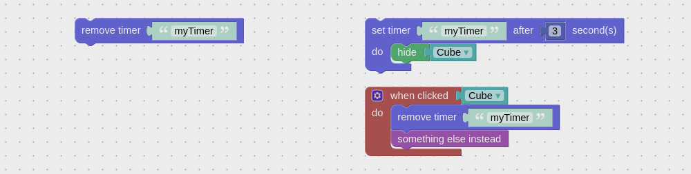 Remove timer visual programming block