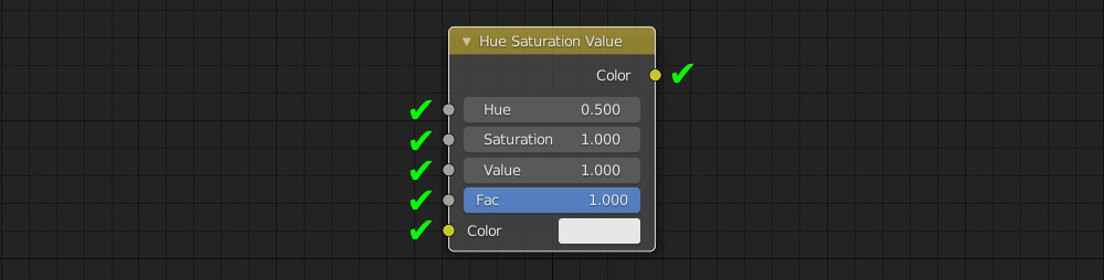Blender Hue Saturation Value node