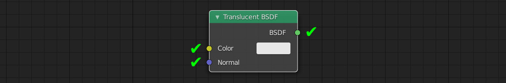 Blender Translucent BSDF node