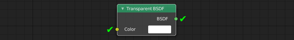 Blender Transparent BSDF node