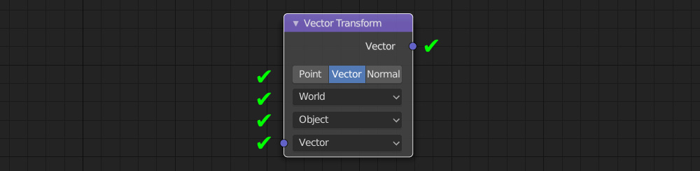 Blender Vector Transform node