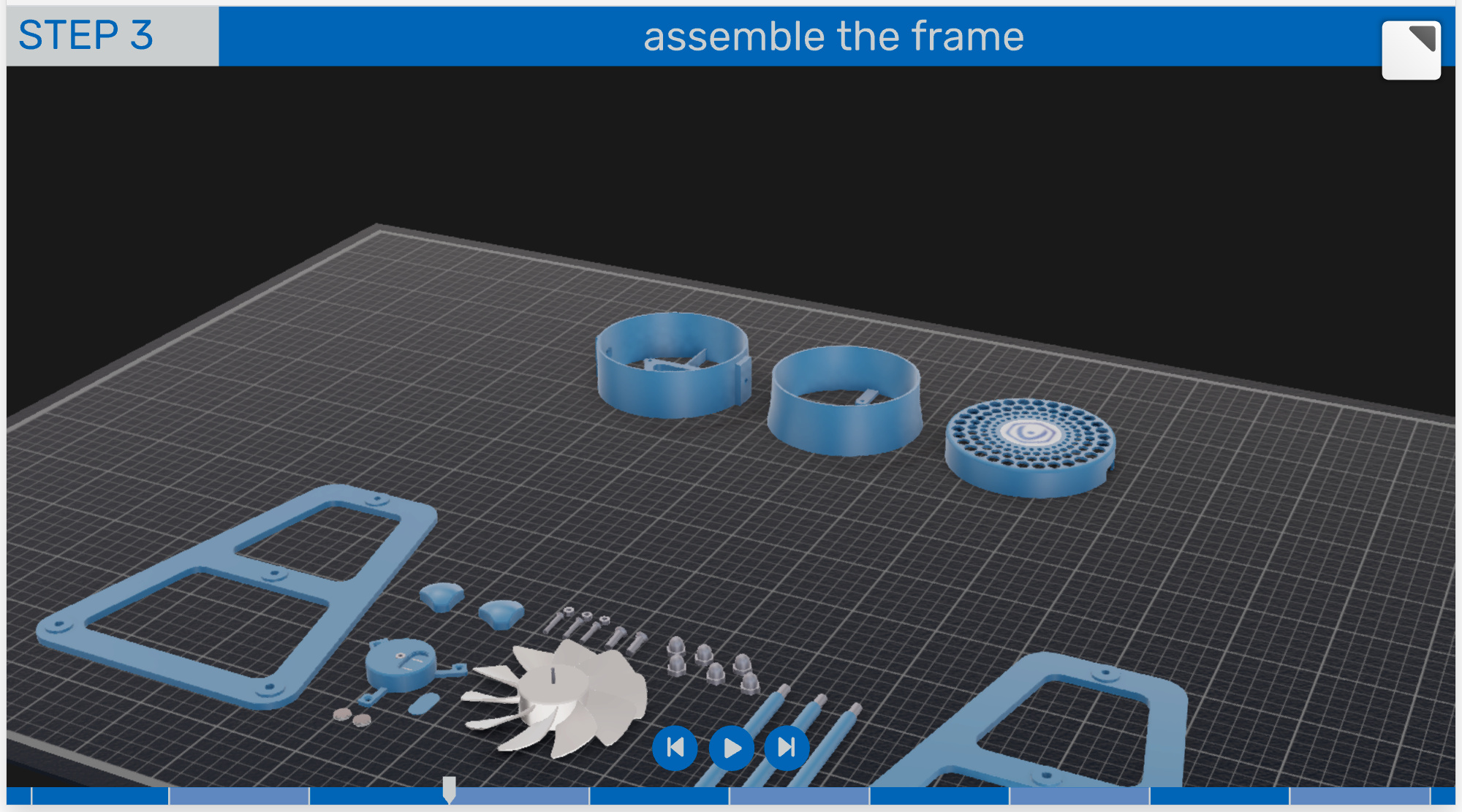 E-learning demo with 3D UI