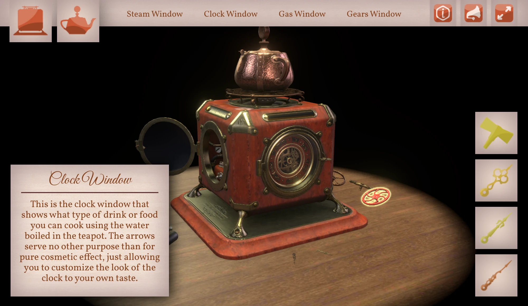 Steampunk WebGL-based visualization of teapot heater