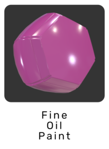 WebGL preview of fine oil paint material exported from Blender Eevee to glTF/GLB