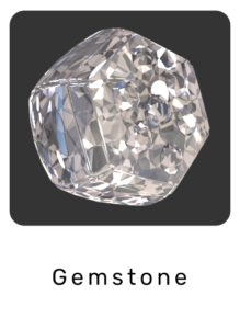 WebGL preview of gem material exported from Blender Eevee to glTF/GLB