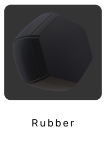 WebGL preview of rubber material exported from Blender Eevee to glTF/GLB