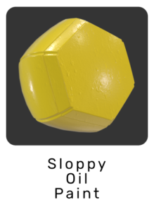 WebGL preview of sloppy oil paint material exported from Blender Eevee to glTF/GLB