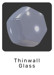 WebGL preview of thinwall glass material exported from Blender Eevee to glTF/GLB