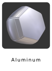 WebGL preview of aluminium material exported from 3ds Max to glTF/GLB