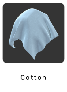 WebGL preview of cotton fine material exported from 3ds Max to glTF/GLB