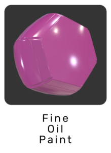 WebGL preview of fine oil paint material exported from 3ds Max to glTF/GLB