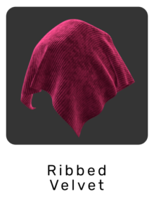 WebGL preview of ribbed velvet material exported from 3ds Max to glTF/GLB