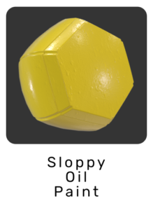 WebGL preview of sloppy oil paint material exported from 3ds Max to glTF/GLB