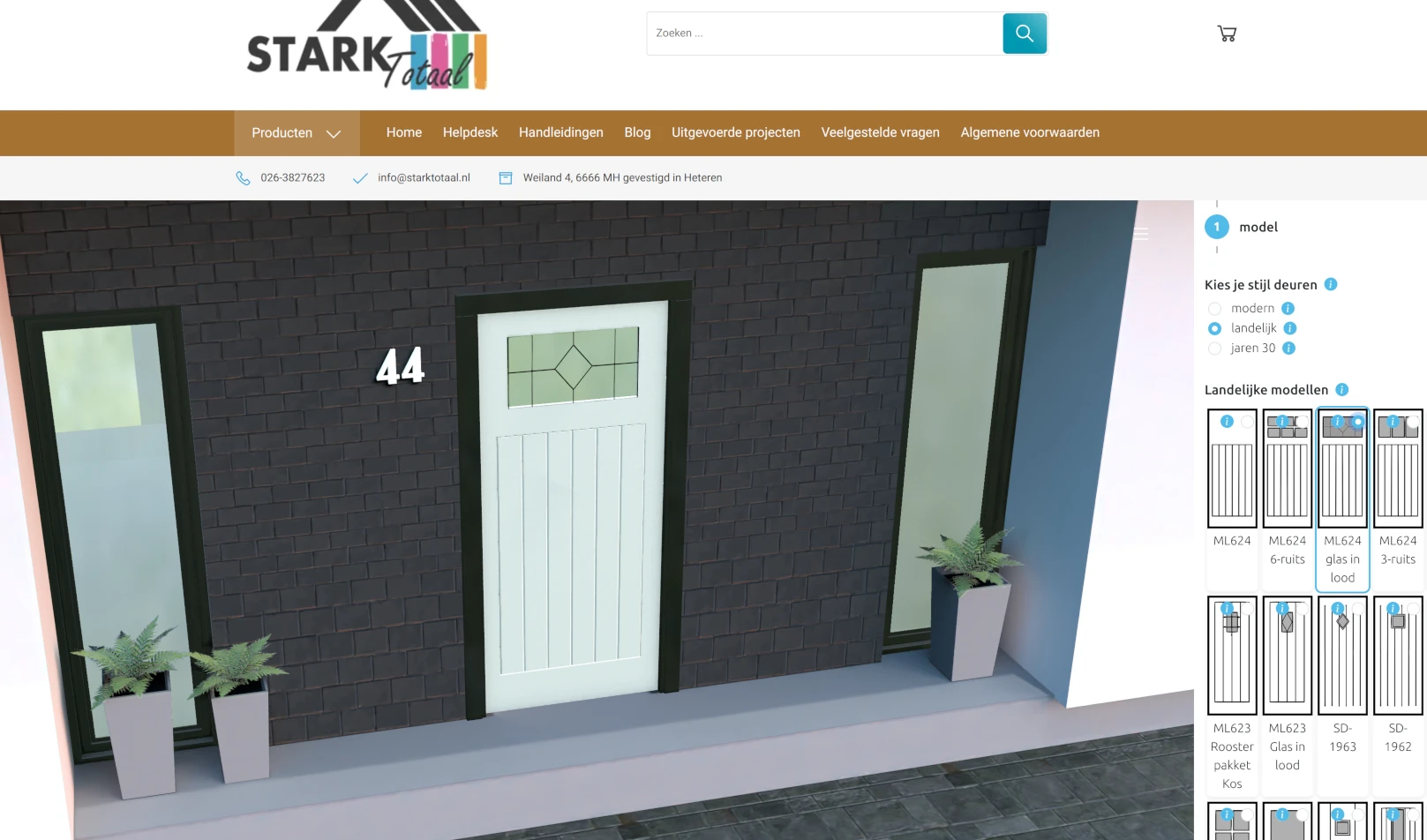 exterior door 3D configurator