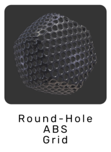 Round-hole ABS (acrylonitrile butadiene styrene) grid