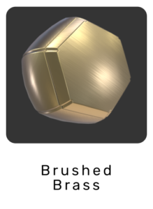 WebGL preview of brushed brass material exported from 3ds Max to glTF/GLB