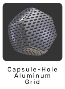 WebGL preview of capsule hole aluminum grid material exported from 3ds Max to glTF/GLB