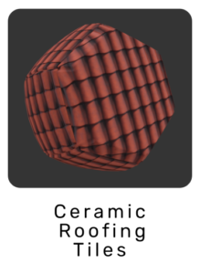 WebGL preview of ceramic roofing tiles material exported from 3ds Max to glTF/GLB