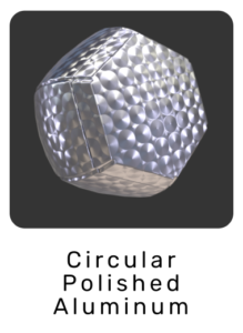 WebGL preview of circular polished aluminum material exported from 3ds Max to glTF/GLB