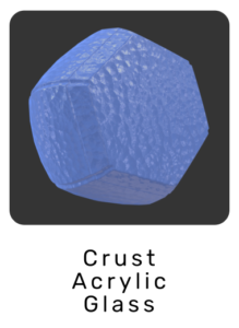 WebGL preview of crust acrylic glass material exported from 3ds Max to glTF/GLB