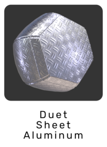 WebGL preview of duet sheet aluminum material exported from 3ds Max to glTF/GLB