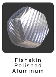 WebGL preview of fishskin polished aluminum material exported from 3ds Max to glTF/GLB