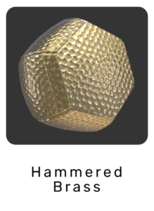 WebGL preview of hammered brass material exported from 3ds Max to glTF/GLB