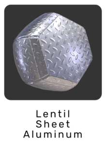 WebGL preview of lentil sheet aluminum material exported from 3ds Max to glTF/GLB