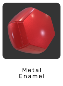 WebGL preview of metal enamel material exported from 3ds Max to glTF/GLB